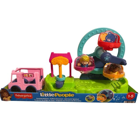 🟠Brand New Fisher Price Little People Carnival Play Set Ferris Wheel Truck Toy - Picture 3 of 6